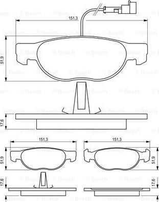 BOSCH 0 986 424 246 - Kit pastiglie freno, Freno a disco www.autoricambit.com