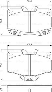 BOSCH 0 986 424 269 - Kit pastiglie freno, Freno a disco www.autoricambit.com