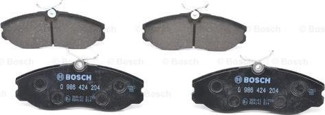 BOSCH 0 986 424 204 - Kit pastiglie freno, Freno a disco www.autoricambit.com