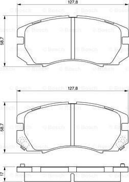 BOSCH 0 986 424 211 - Kit pastiglie freno, Freno a disco www.autoricambit.com