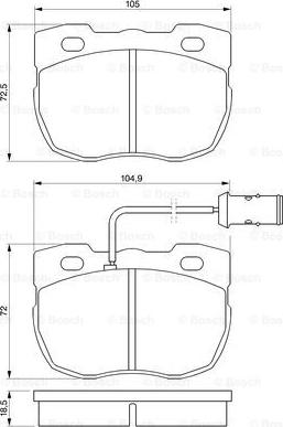 BOSCH 0 986 424 287 - Kit pastiglie freno, Freno a disco www.autoricambit.com