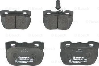 BOSCH 0 986 424 287 - Kit pastiglie freno, Freno a disco www.autoricambit.com