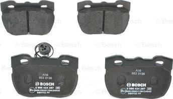 BOSCH 0 986 424 287 - Kit pastiglie freno, Freno a disco www.autoricambit.com