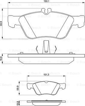 BOSCH 0 986 424 234 - Kit pastiglie freno, Freno a disco www.autoricambit.com