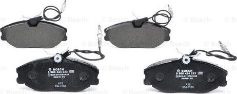 BOSCH 0 986 424 223 - Kit pastiglie freno, Freno a disco www.autoricambit.com