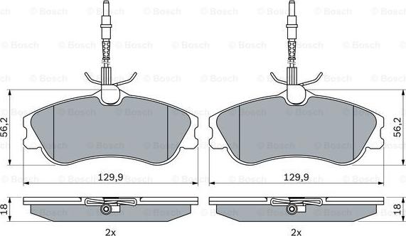 BOSCH 0 986 424 223 - Kit pastiglie freno, Freno a disco www.autoricambit.com