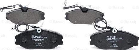 BOSCH 0 986 424 223 - Kit pastiglie freno, Freno a disco www.autoricambit.com