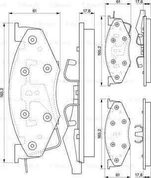 BOSCH 0 986 424 271 - Kit pastiglie freno, Freno a disco www.autoricambit.com