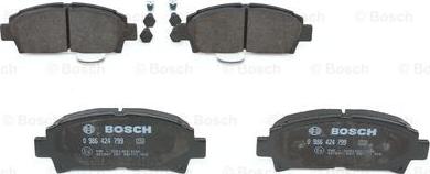 BOSCH 0 986 424 799 - Kit pastiglie freno, Freno a disco www.autoricambit.com