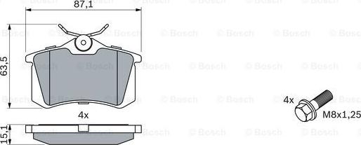 BOSCH 0 986 424 751 - Kit pastiglie freno, Freno a disco www.autoricambit.com