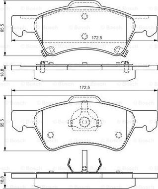 BOSCH 0 986 424 765 - Kit pastiglie freno, Freno a disco www.autoricambit.com