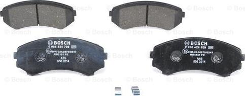 BOSCH 0 986 424 709 - Kit pastiglie freno, Freno a disco www.autoricambit.com