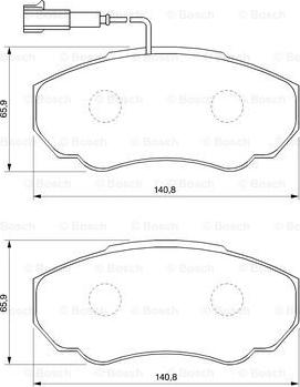 BOSCH 0 986 424 703 - Kit pastiglie freno, Freno a disco www.autoricambit.com