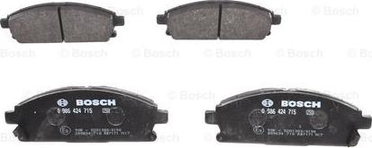 BOSCH 0 986 424 715 - Kit pastiglie freno, Freno a disco www.autoricambit.com