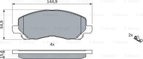 BOSCH 0 986 424 716 - Kit pastiglie freno, Freno a disco www.autoricambit.com