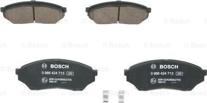 BOSCH 0 986 424 713 - Kit pastiglie freno, Freno a disco www.autoricambit.com