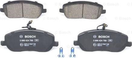 BOSCH 0 986 424 789 - Kit pastiglie freno, Freno a disco www.autoricambit.com