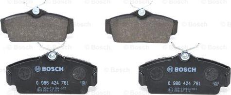 BOSCH 0 986 424 781 - Kit pastiglie freno, Freno a disco www.autoricambit.com