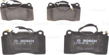 BOSCH 0 986 424 738 - Kit pastiglie freno, Freno a disco www.autoricambit.com