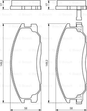 BOSCH 0 986 424 729 - Kit pastiglie freno, Freno a disco www.autoricambit.com