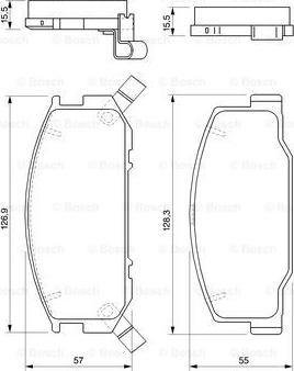 BOSCH 0 986 424 724 - Kit pastiglie freno, Freno a disco www.autoricambit.com