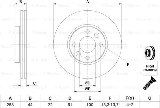 BOSCH 0 986 479 556 - Discofreno www.autoricambit.com