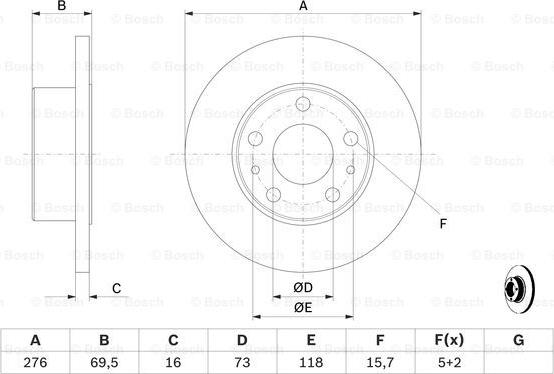 BOSCH 0 986 479 163 - Discofreno www.autoricambit.com