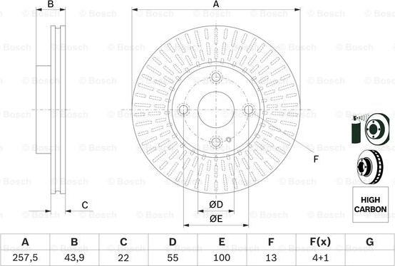 BOSCH 0 986 479 E56 - Discofreno www.autoricambit.com