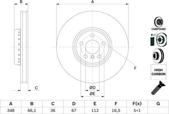 BOSCH 0 986 479 F58 - Discofreno www.autoricambit.com