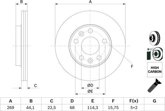 BOSCH 0 986 479 F65 - Discofreno www.autoricambit.com