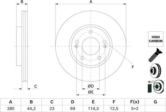 BOSCH 0 986 479 F36 - Discofreno www.autoricambit.com