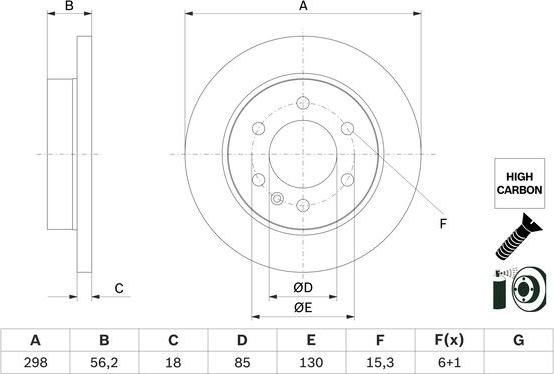 BOSCH 0 986 479 H07 - Discofreno www.autoricambit.com