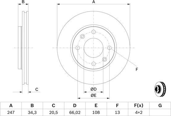 BOSCH 0 986 479 W62 - Discofreno www.autoricambit.com