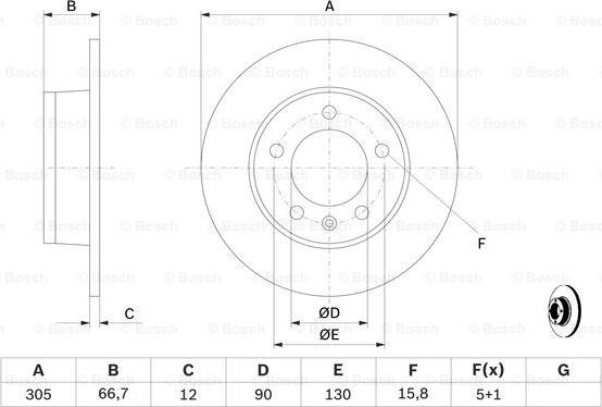 BOSCH 0 986 478 970 - Discofreno www.autoricambit.com