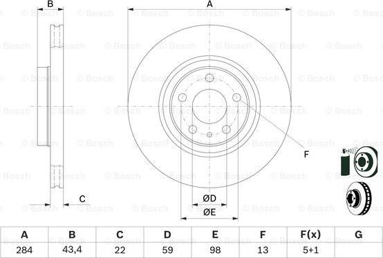 BOSCH 0 986 478 521 - Discofreno www.autoricambit.com