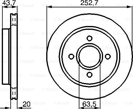 BOSCH 0 986 478 605 - Discofreno www.autoricambit.com