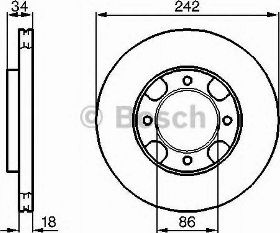 BOSCH 0986478254 - Discofreno www.autoricambit.com