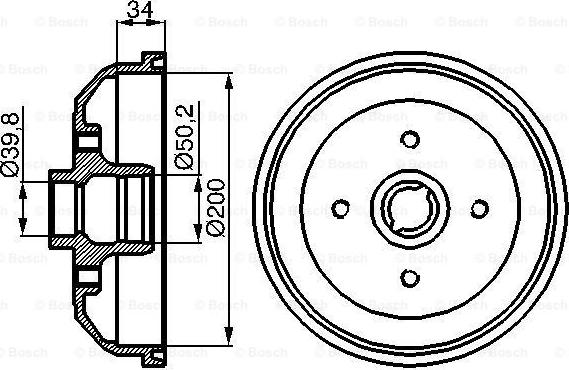 BOSCH 0 986 477 040 - Tamburo freno www.autoricambit.com