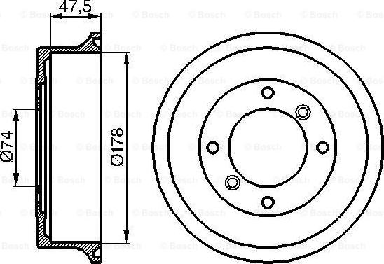 BOSCH 0 986 477 062 - Tamburo freno www.autoricambit.com