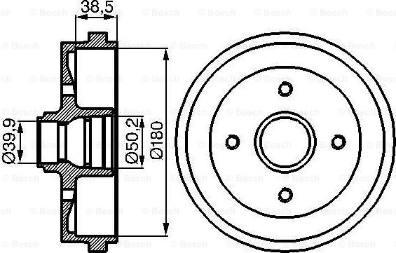 BOSCH 0 986 477 002 - Tamburo freno www.autoricambit.com