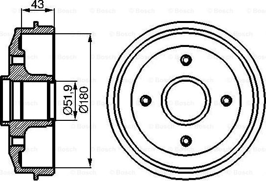 BOSCH 0 986 477 020 - Tamburo freno www.autoricambit.com