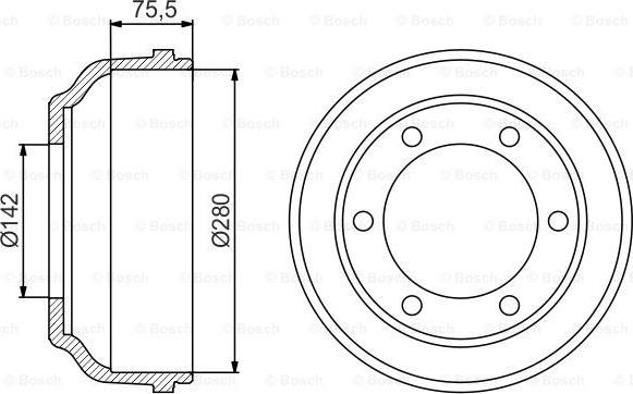 BOSCH 0 986 477 195 - Tamburo freno www.autoricambit.com