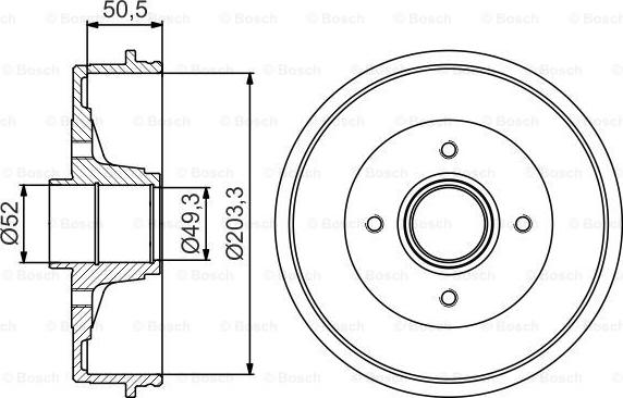 BOSCH 0 986 477 196 - Tamburo freno www.autoricambit.com