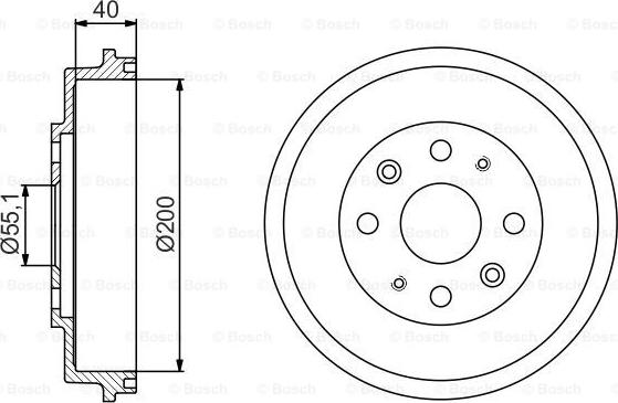 BOSCH 0 986 477 191 - Tamburo freno www.autoricambit.com