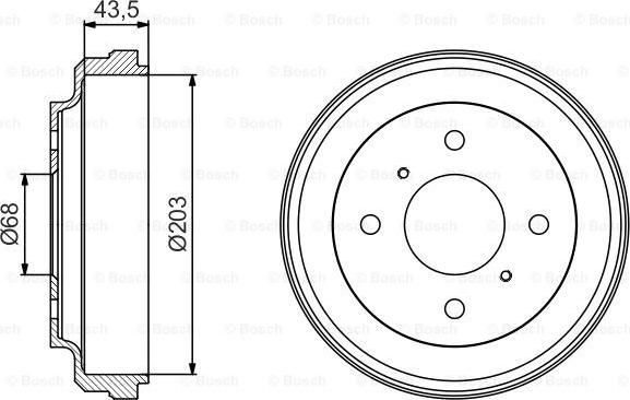 BOSCH 0 986 477 198 - Tamburo freno www.autoricambit.com