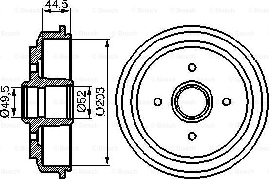 BOSCH 0 986 477 149 - Tamburo freno www.autoricambit.com