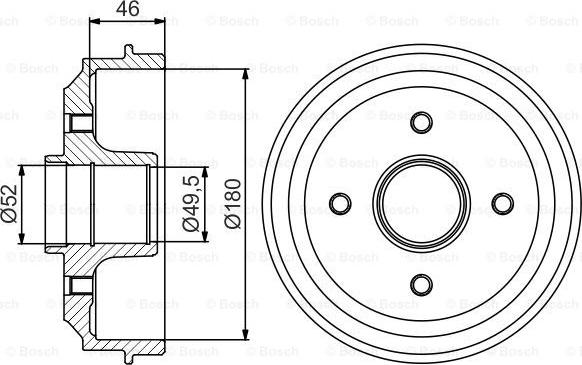 BOSCH 0 986 477 155 - Tamburo freno www.autoricambit.com