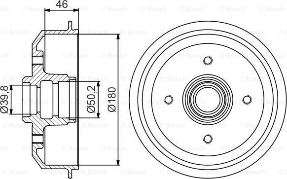 BOSCH 0 986 477 150 - Tamburo freno www.autoricambit.com