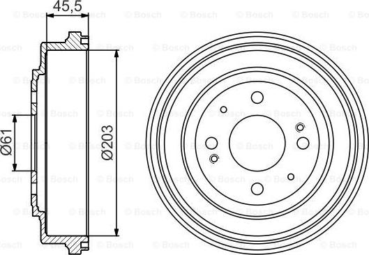 BOSCH 0 986 477 166 - Tamburo freno www.autoricambit.com