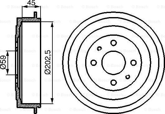 BOSCH 0 986 477 109 - Tamburo freno www.autoricambit.com